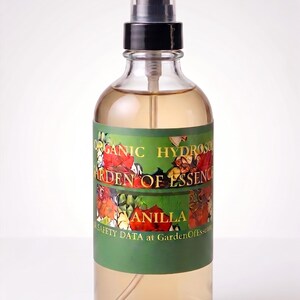 COUPON ORGANIC Vanilla Hydrosol Face Toner Hydrating for Sensitive, Very Dry Skin, Soothing Breakouts, Pure Vanilla Extract GardenOfEssences image 2