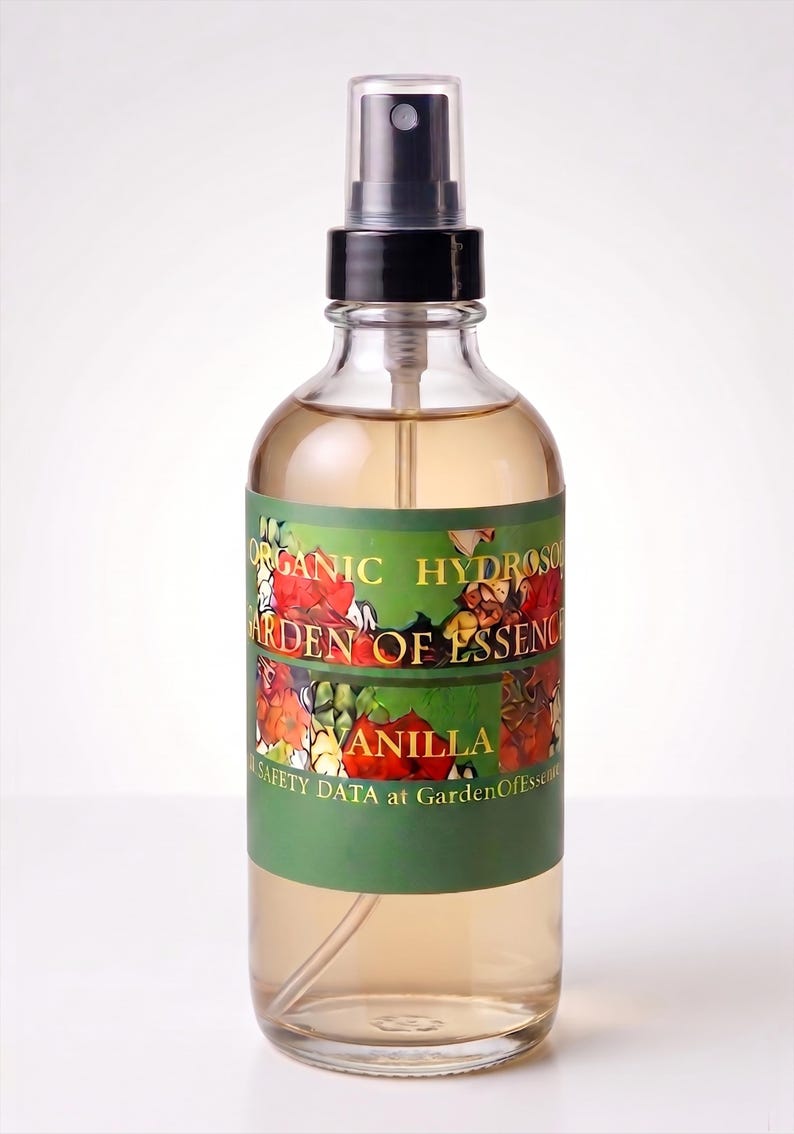 COUPON ORGANIC Vanilla Hydrosol Face Toner Hydrating for Sensitive, Very Dry Skin, Soothing Breakouts, Pure Vanilla Extract GardenOfEssences image 2