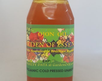 Organic Ojon Oil Unrefined Cold Pressed for Very Dry Hair, Organic Cold Pressed Unrefined Caiaue Oil for Dry Frizzy Hair, GardenOfEssences