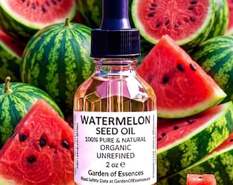 SALE ORGANIC Watermelon Seed Oil Cold Pressed UNREFINED Face Oil for Dry Skin, Body Oil for Dry Skin, Calming, Anti-aging, GardenOfEssences