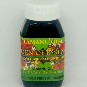 ORGANIC Tamanu Oil Cold Pressed Anti-aging Unrefined Foraha Oil for Face Lines, Rough Arms, Breakouts, Irritated, Dry Skin, GardenOfEssences