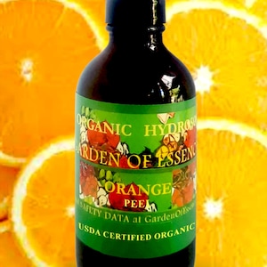 SALE ORGANIC Orange Peel Face Toner Hydrosol, USDA Certified Organic, for Sensitive Dry Skin, Breakouts, Deep Cleansing, GardenOfEssences