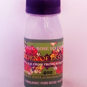 ORGANIC ROSE Hydrosol Face Toner, Rose Water, Chemical-Free for Sensitive Dry Skin, Soothing Breakouts, Rose Floral Water, GardenOfEssences