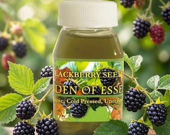 SALE ORGANIC Blackberry Seed Oil UNREFINED Cold Pressed Anti-aging for Sensitive Dry Skin, Soothing Serum for Breakouts, GardenOfEssences