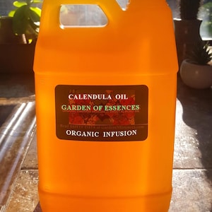 ORGANIC Calendula Oil Infusion Pure, Calming Oil for Irritated Skin, Blotchy Uneven Tone, GardenOfEssences