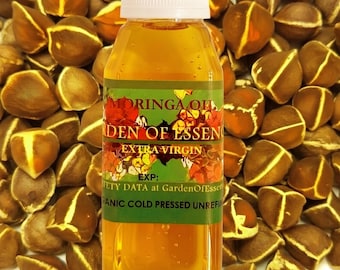 SALE Organic Moringa Oil UNREFINED, Cold Pressed, , Anti-aging, Calms Red Itchy, Irritations, For Extra Dry Skin and Hair, GardenOfEssences