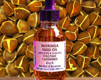 SALE Organic Moringa Oil UNREFINED, Cold Pressed, , Anti-aging, Calms Red Itchy, Irritations, For Extra Dry Skin and Hair, GardenOfEssences