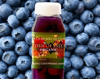 ORGANIC Blueberry Seed Oil UNREFINED Cold Pressed Anti-aging Face Oil, Organic Oil for Sensitive Skin and Fine Frizzy Hair GardenOfEssences