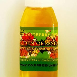 Cloudberry Seed Oil Organic Nordic COLD PRESSED Unrefined Cloud Berry Seed Serum for Lines+Dry Skin, Organic Anti-aging Oil GardenOfEssences