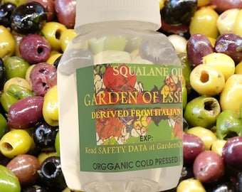 Organic Squalane Oil Olive Based Squalene for Dry Sensitive Mature Skin, Calming, Organic Lip Gloss GardenOfEssences