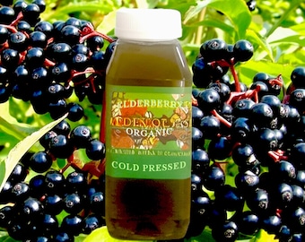 Elderberry Seed Oil Organic COLD PRESSED Unrefined Elder Berry Seed Oil for Lines + Dry Skin, Organic Anti-aging Oil, GardenOfEssences