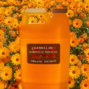 SALE ORGANIC Calendula Oil Infusion, Hydrating, Calming for Irritated Skin, Sensitive-Skin, Organic Baby Oil, Anti-aging, GardenOfEssences
