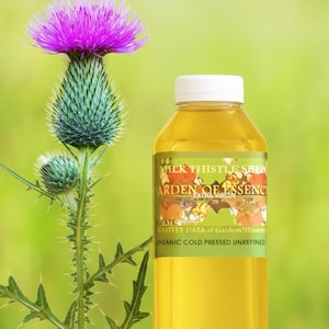 Organic Milk Thistle Seed Oil Cold Pressed Unrefined, Anti-aging Oil for Sensitive Skin, Brown Patches, Calming, GardenOfEssences