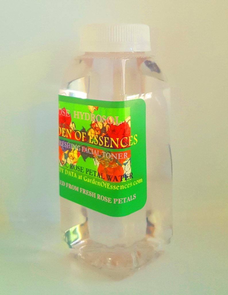 SALE ORGANIC ROSE Hydrosol Face Toner, Rose Water for Sensitive Dry Skin, Soothing Breakouts, Anti-aging Rose Floral Water, GardenOfEssences Bild 9