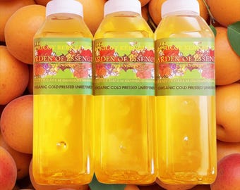 SALE Organic Apricot Oil UNREFINED Cold Pressed Anti-aging Face Oil for Sensitive + Dry Skin, Calming Oil All Skin Types,  GardenOfEssences