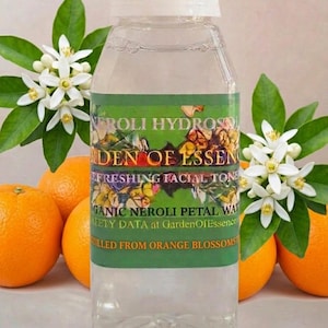 SALE ORGANIC Neroli Hydrosol Face Toner, Orange Blossom Water, Calming for Breakouts, Anti-aging, Hydrating, Sensitive Skin GardenofEssences