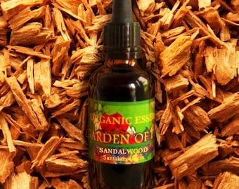 Organic Sandalwood Essential Oil Undiluted, Anti-aging for Dry Skin and Face Lines, Relaxing for Muscles, Calming Skin Oil, GardenOfEssences