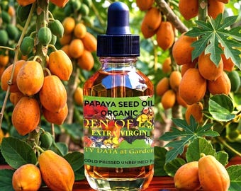 SALE Organic Papaya Seed Oil UNREFINED Cold Pressed Anti-aging Face Oil for Dark Spots and Patches, Calms, Gentle Exfoliant GardenOfEssences