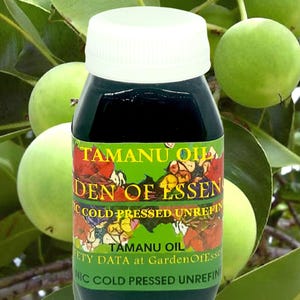 SALE ORGANIC Tamanu Oil Cold Pressed Anti-aging, Unrefined Foraha Oil for Face Lines, Roughness, Breakouts, Irritations, GardenOfEssences
