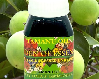 SALE ORGANIC Tamanu Oil Cold Pressed Anti-aging, Unrefined Foraha Oil for Face Lines, Roughness, Breakouts, Irritations, GardenOfEssences