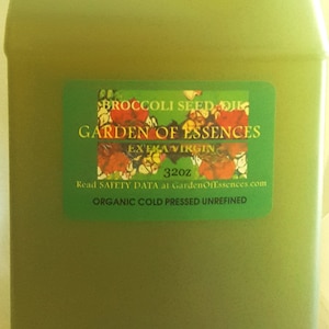 Organic Broccoli Seed Oil Certified Organic UNREFINED Cold Pressed Anti-aging Oil for Sensitive, Rough, Irritation, Calming GardenOfEssences