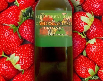 ORGANIC Strawberry Seed Oil UNREFINED Cold Pressed for Sensitive, Dry Skin, Crepey Neck, Breakouts, Dark Spots, Irritations GardenOfEssences