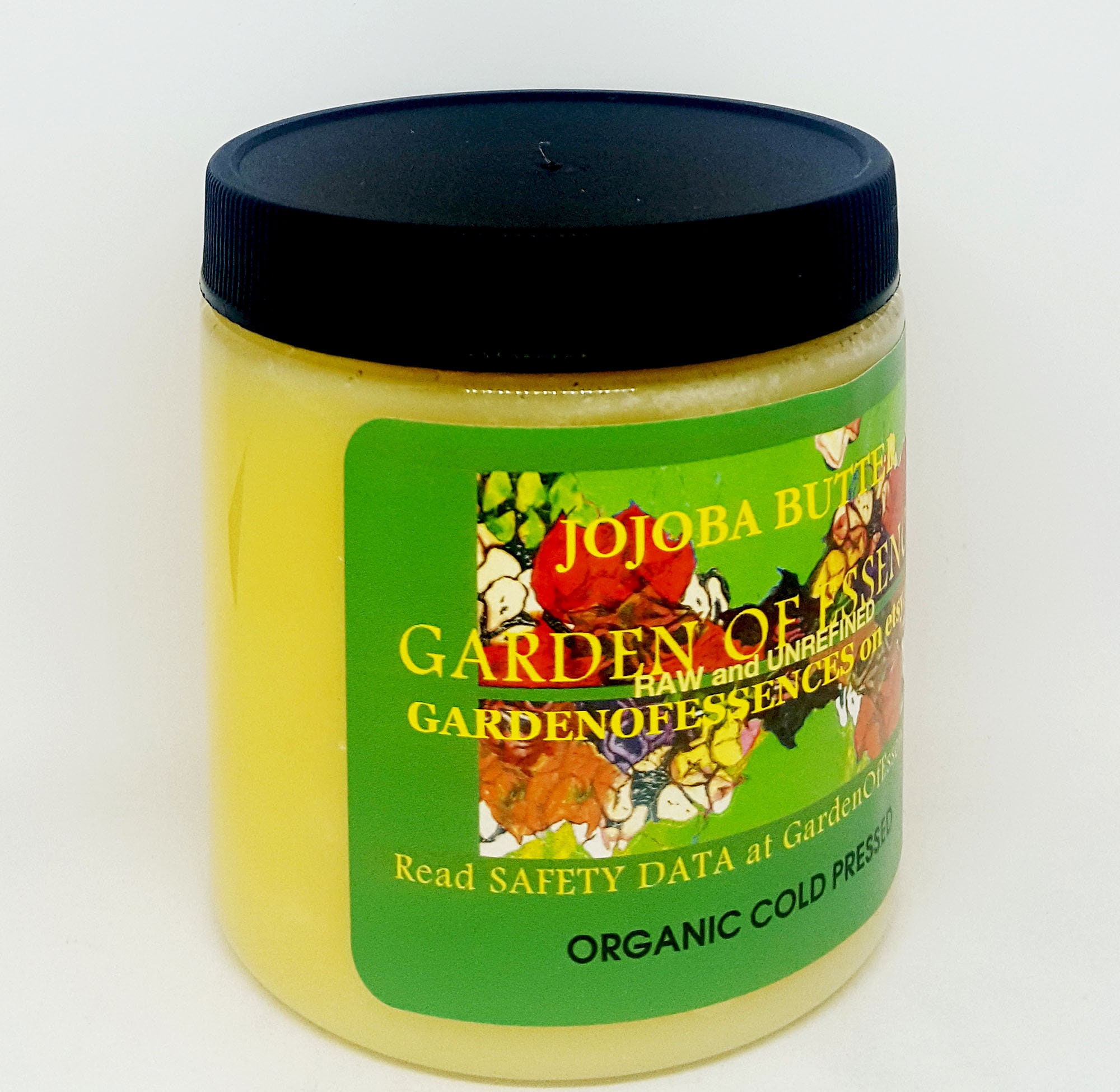ORGANIC Jojoba Body Butter UNREFINED RAW Cold Pressed Jojoba Face + Body Moisturizer + Massage Butter, Pure Jojoba Butter, GardenOfEssences