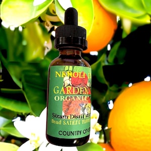SALE Organic Neroli Essential Oil Orange Blossom, Anti-aging for Even Skin Tone, Radiant Skin, Muscle Tension, Stress, GardenOfEssences