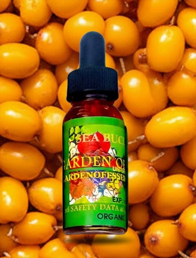 SALE Organic Sea Buckthorn Oil CO2 Extract UNREFINED, Anti-aging Hydrating Skin Oil for Lines, Calms Irritation + Breakout, GardenOfEssences image 7