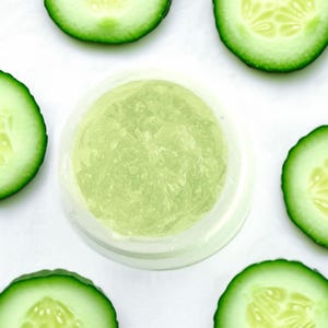Organic Cucumber Gel for Puffy Eye Bags+Eye Lines, Cucumber Gel Face Hydration for Dry, Sensitive Skin Cooling Calming Mask GardenOfEssences