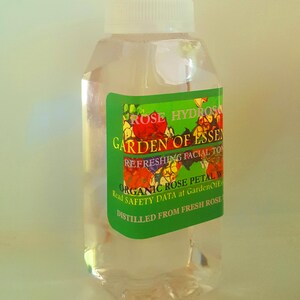 SALE ORGANIC ROSE Hydrosol Face Toner, Rose Water for Sensitive Dry Skin, Soothing Breakouts, Anti-aging Rose Floral Water, GardenOfEssences Bild 10