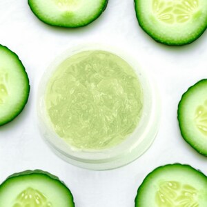 Organic Cucumber Gel for Puffy Eye Bags+Eye Lines, Like Aloe Gel, Face Hydrate for Dry, Sensitive Skin Cooling Calming Mask GardenOfEssences image 11
