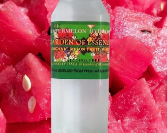 COUPON Organic Watermelon Hydrosol Facial Toner Chemical-Free for Sensitive Dry Skin, Anti-aging, Refines Pores, Calming, GardenOfEssences