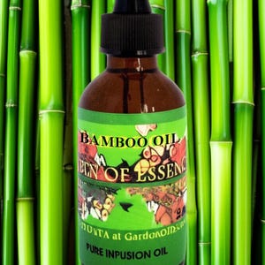 BAMBOO OIL Extract Infusion for Very Dry Lined Sensitive Red Skin, for Breaking Frizzy Dry Hair, Anti-aging Pure Bamboo Oil GardenOfEssences