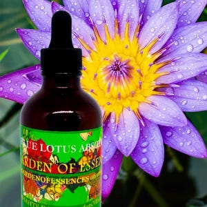 Organic Blue Lotus Absolute Essential Oil Undiluted, Blue Water Lily Essential Oil Relaxing Massage, Anti-aging Face Oil, GardenOfEssences