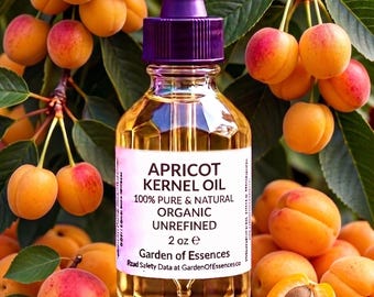 SALE Organic Apricot Oil UNREFINED Cold Pressed Anti-aging Face Oil for Sensitive + Dry Skin, Calming Oil All Skin Types,  GardenOfEssences