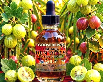 COUPON Organic AMLA Gooseberry Oil Cold Pressed UNREFINED, Anti-aging Calming Face Oil, Indian Gooseberry for Glossy Hair, GardenOfEssences