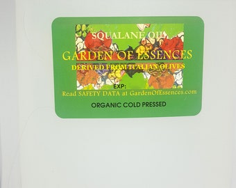 Organic Squalane Squalene Oil from Olives Plant Based for Dry Sensitive Mature Skin, Calming, Organic Lip Gloss GardenOfEssences
