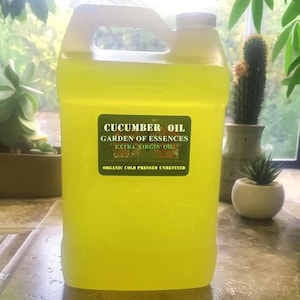 ORGANIC Cucumber Seed Oil UNREFINED Cold Pressed, Calming, Anti-aging, Hydrating Oil for Fine Lines + Crepey Skin GardenOfEssences