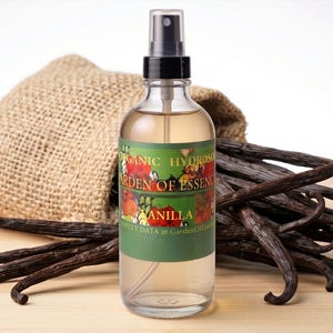 COUPON ORGANIC Vanilla Hydrosol Face Toner Hydrating for Sensitive, Very Dry Skin, Soothing Breakouts, Pure Vanilla Extract GardenOfEssences