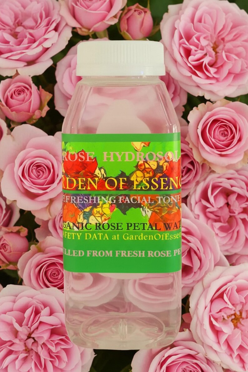 SALE ORGANIC ROSE Hydrosol Face Toner, Rose Water for Sensitive Dry Skin, Soothing Breakouts, Anti-aging Rose Floral Water, GardenOfEssences Bild 4