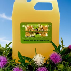 Organic Milk Thistle Seed Oil Cold Pressed Unrefined, Anti-aging Oil for Sensitive Skin, Dark Patches, Calming, GardenOfEssences