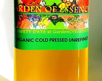 Organic Rice Bran Oil Cold Pressed Unrefined, Natural Vitamin E Oil for Sensitive, Mature or Dry Skin, Organic Baby Oil, GardenOfEssences