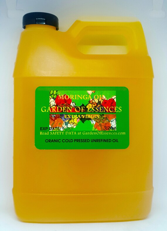 Organic Moringa Oil UNREFINED, Cold Pressed, Undiluted, Anti-aging, Calms Red Itchy, Irritations, For Extra Dry Skin+Hair, GardenOfEssences