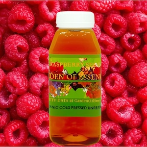 ORGANIC Red Raspberry Oil UNREFINED Cold Pressed for Dark Patches, Improved Firmness, Natural Vitamin E, Antiaging Face Oil GardenOfEssences