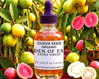 COUPON Organic Guava Seed Oil UNREFINED Cold Pressed for Face Lines, Anti-aging, Hydrating, Natural Vitamin E, Calming, GardenOfEssences