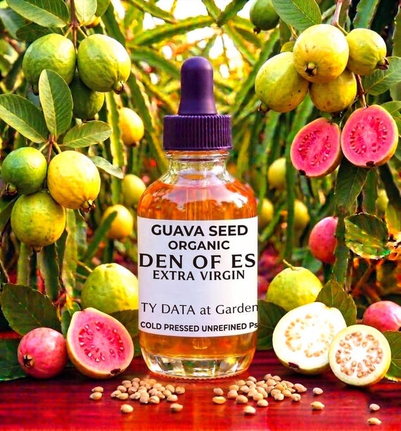 COUPON Organic Guava Seed Oil UNREFINED Cold Pressed for Face Lines, Anti-aging, Hydrating, Natural Vitamin E, Calming, GardenOfEssences