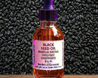 SALE Organic Black Cumin Seed Oil UNREFINED Cold Pressed for Smooth Skin, also Edible, Calming Oil for Dryness, Breakouts, GardenOfEssences