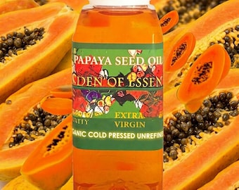 SALE Organic Papaya Seed Oil UNREFINED Cold Pressed Face Oil for Dark Spots, Brown Patches, Calming, Gentle Exfoliant, GardenOfEssences