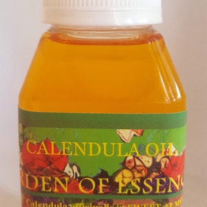 ORGANIC Calendula Oil Infusion Pure, Calming Oil for Irritated Skin, Blotchy Uneven Tone, GardenOfEssences